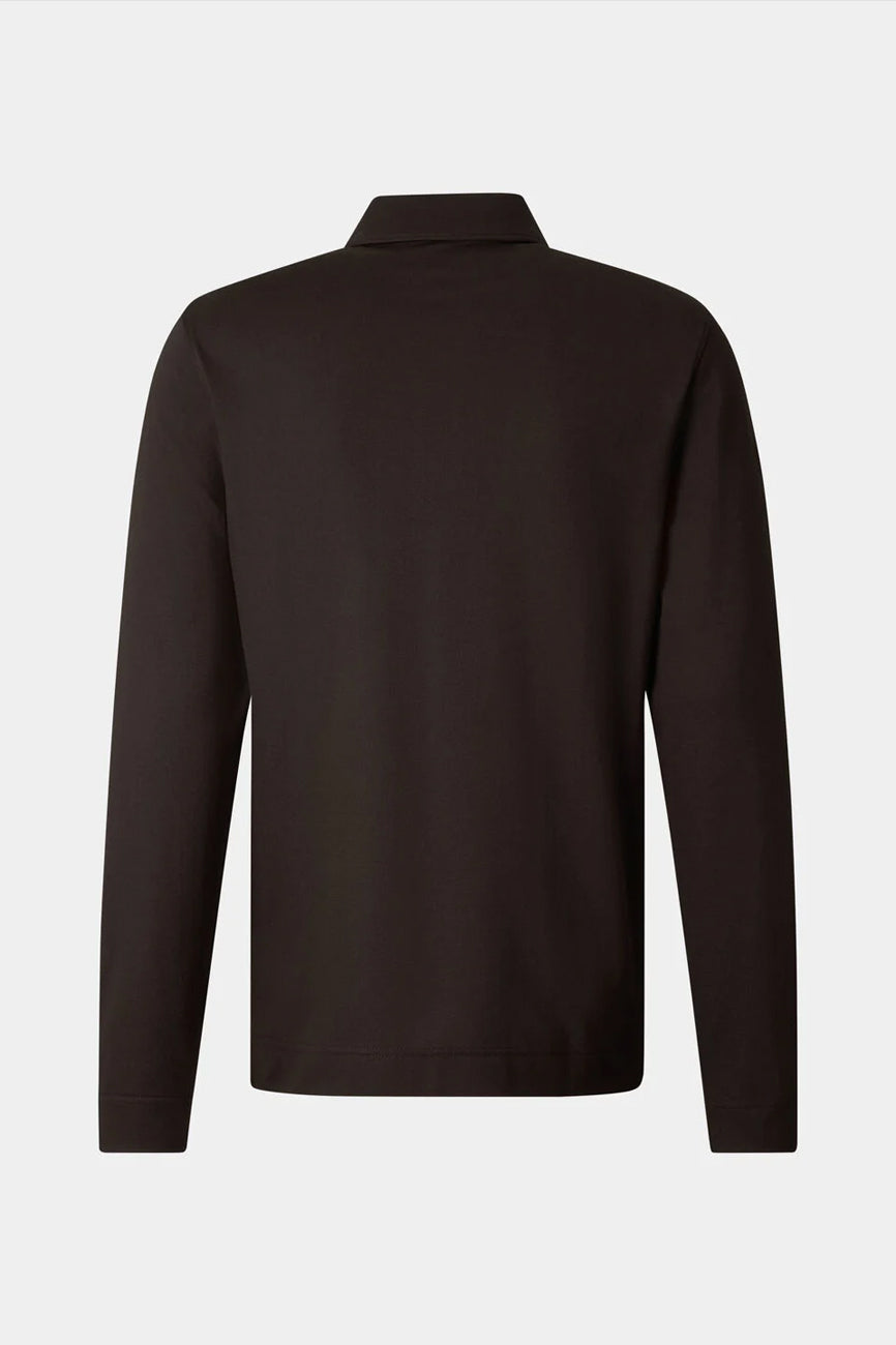 BOGNER Timon muška polo majica dugih rukava coffee