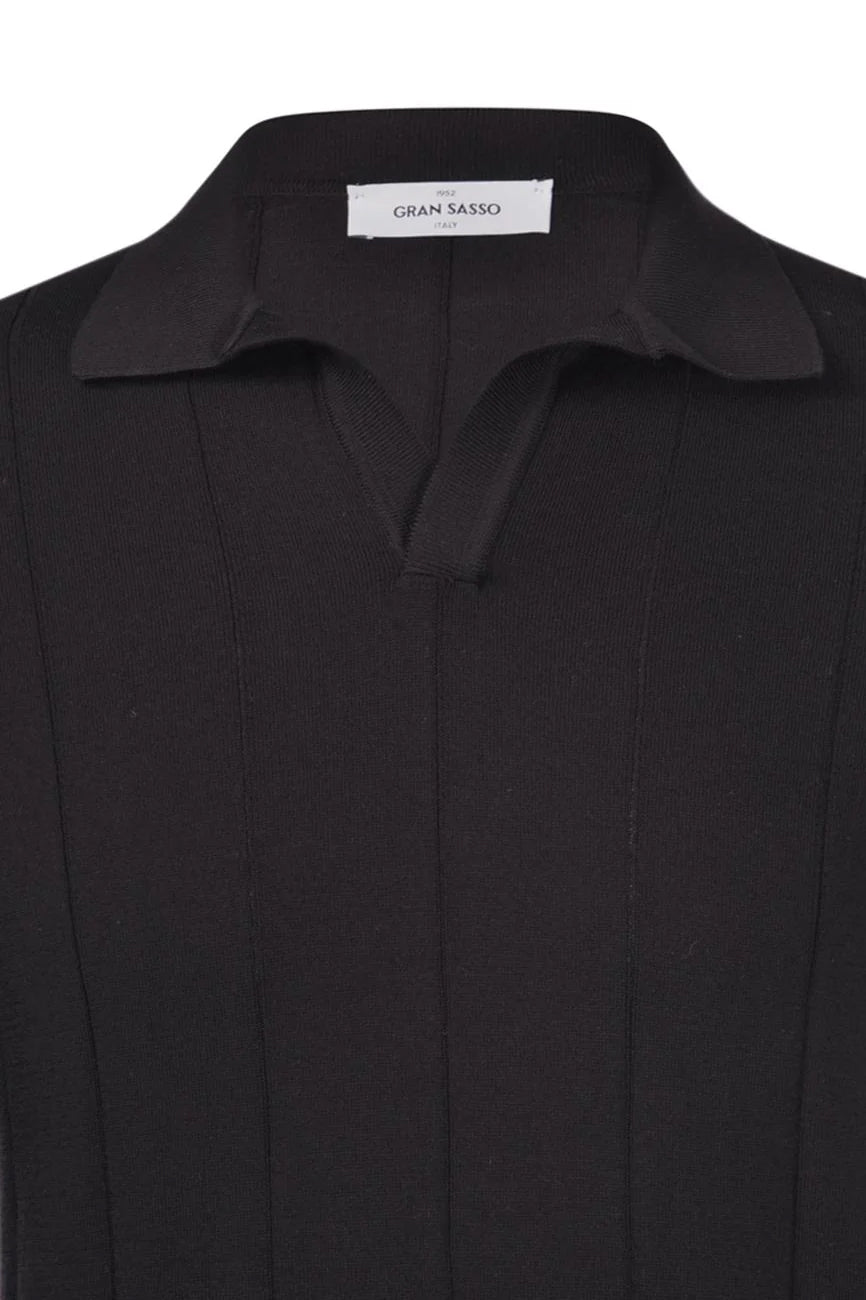 gran sasso muska pletena polo majica crna