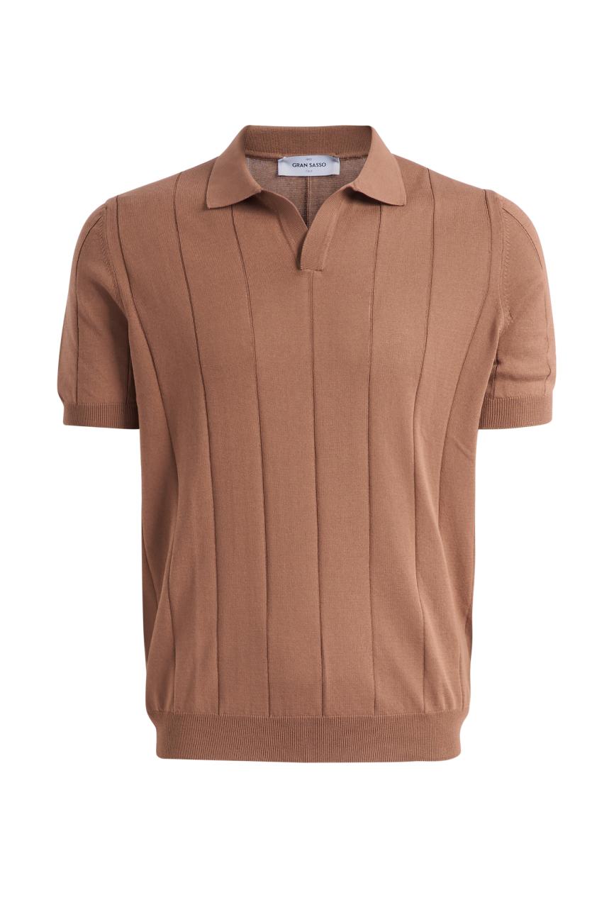 gran sasso muska pletena polo majica braon