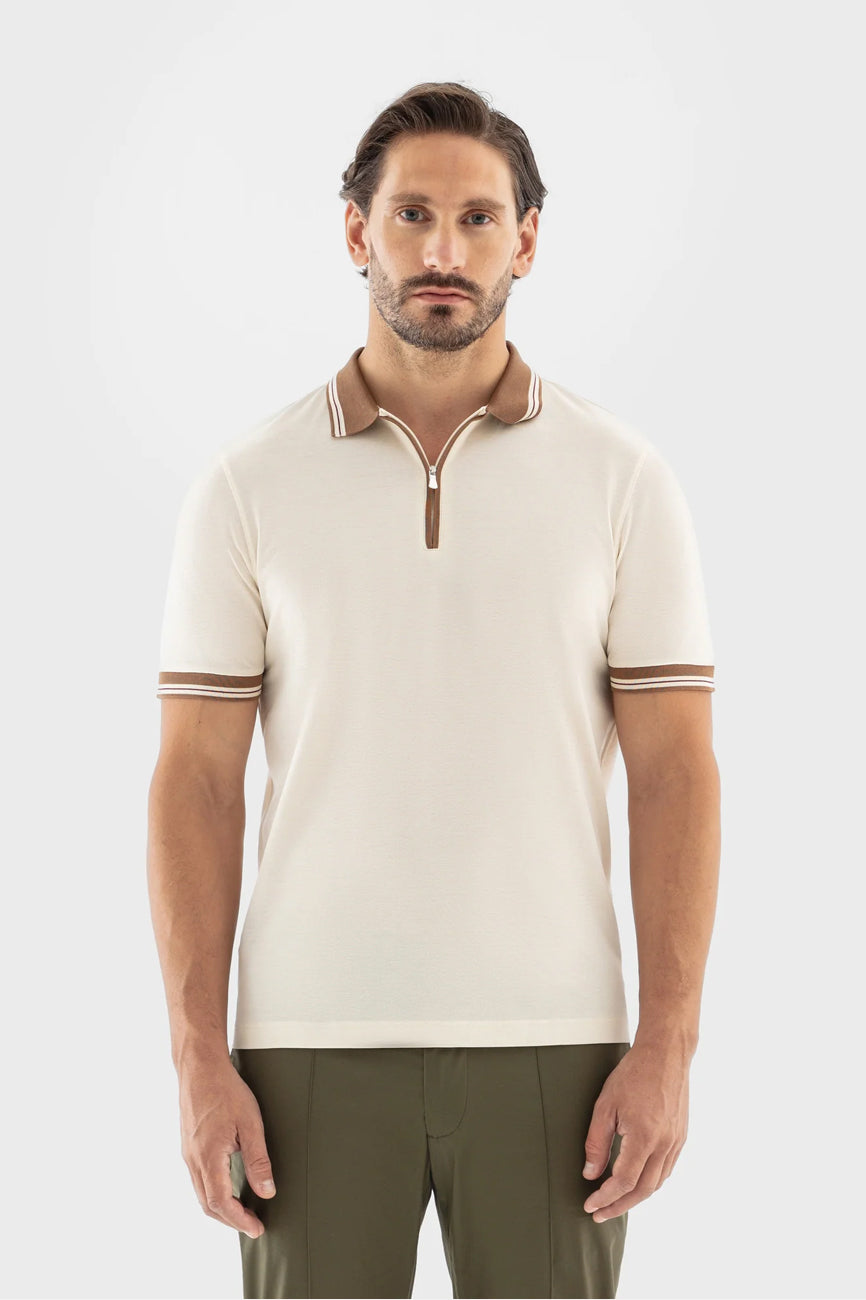 gran sasso muska polo majica na zip bez