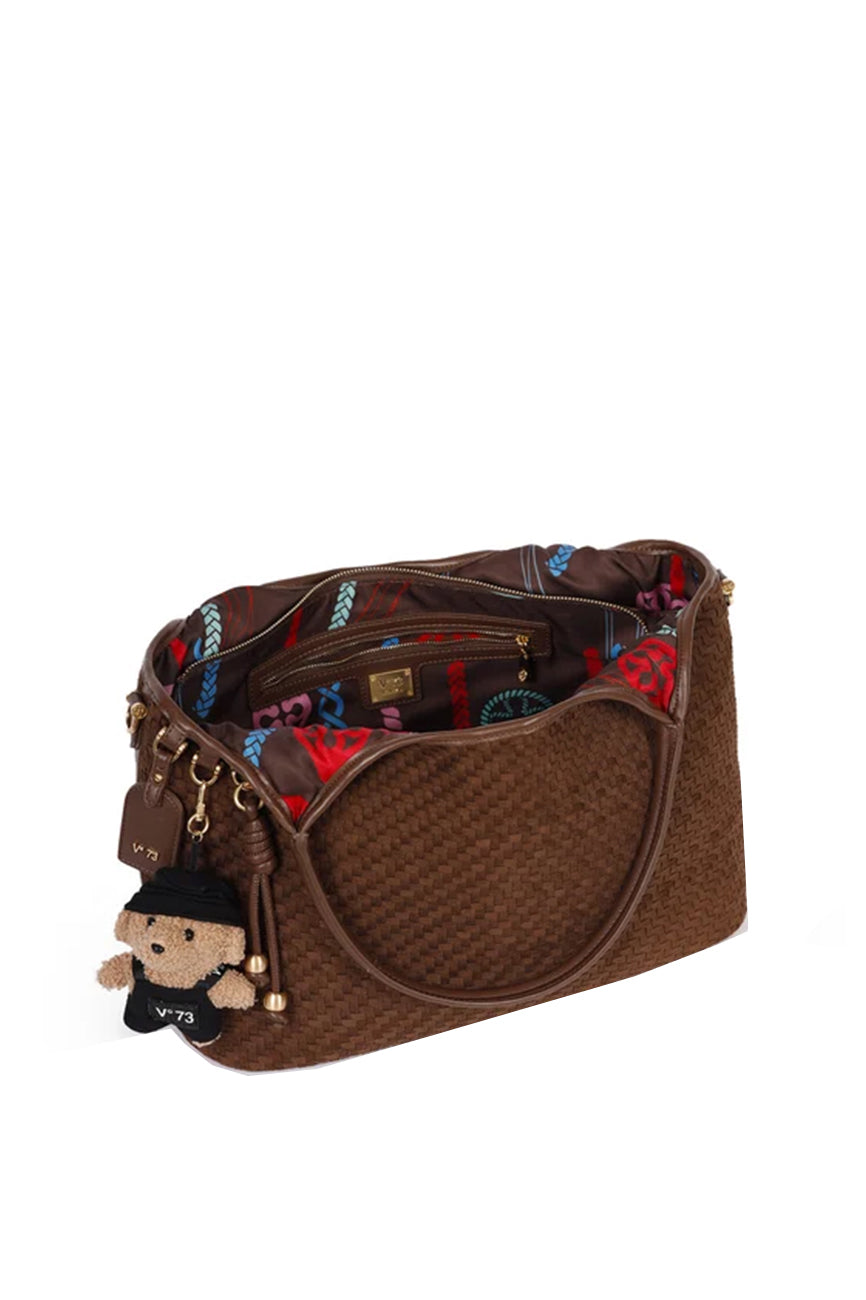 V73 Zelda ženska shopper torba braon