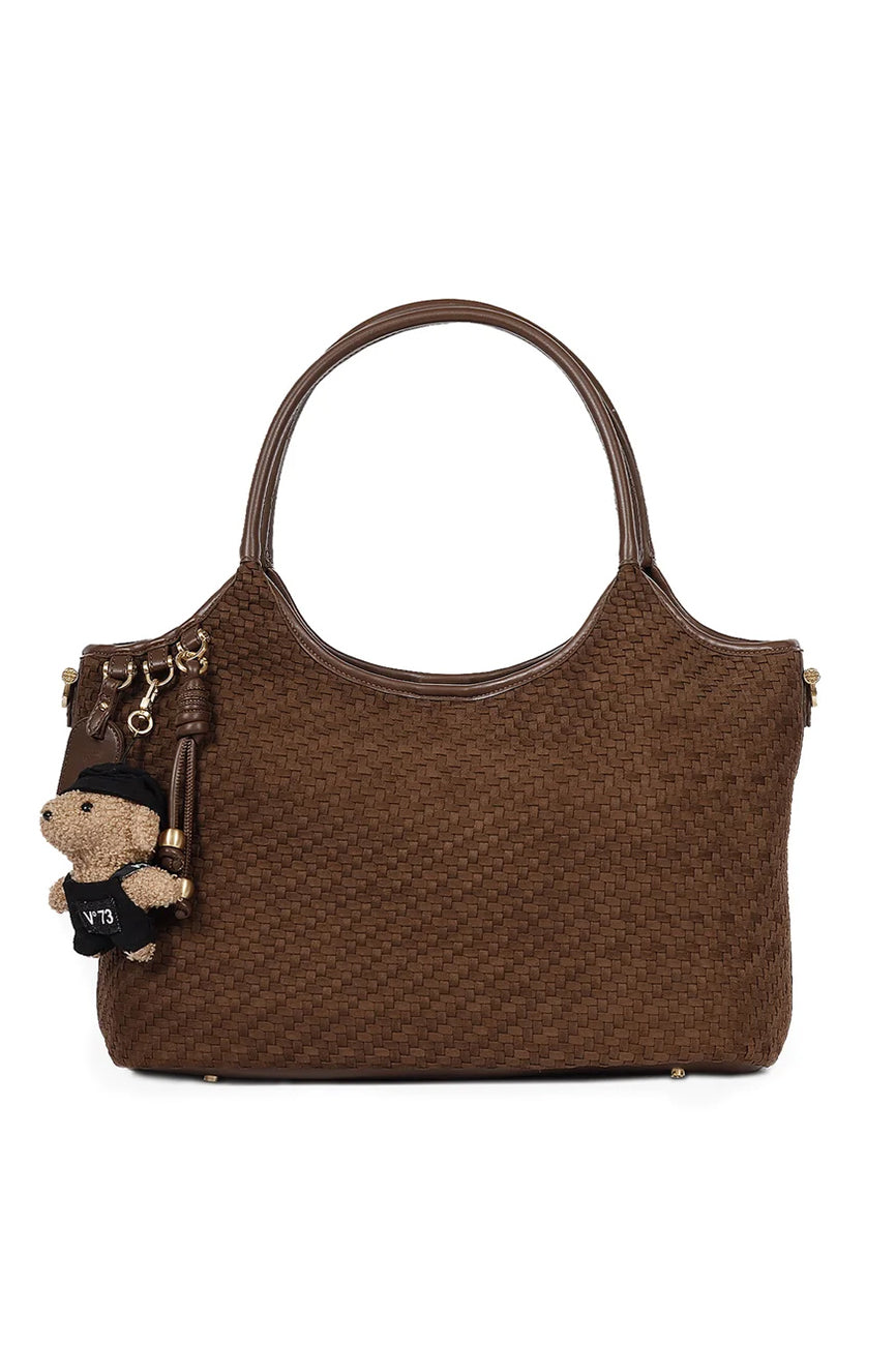 V73 Zelda ženska shopper torba braon