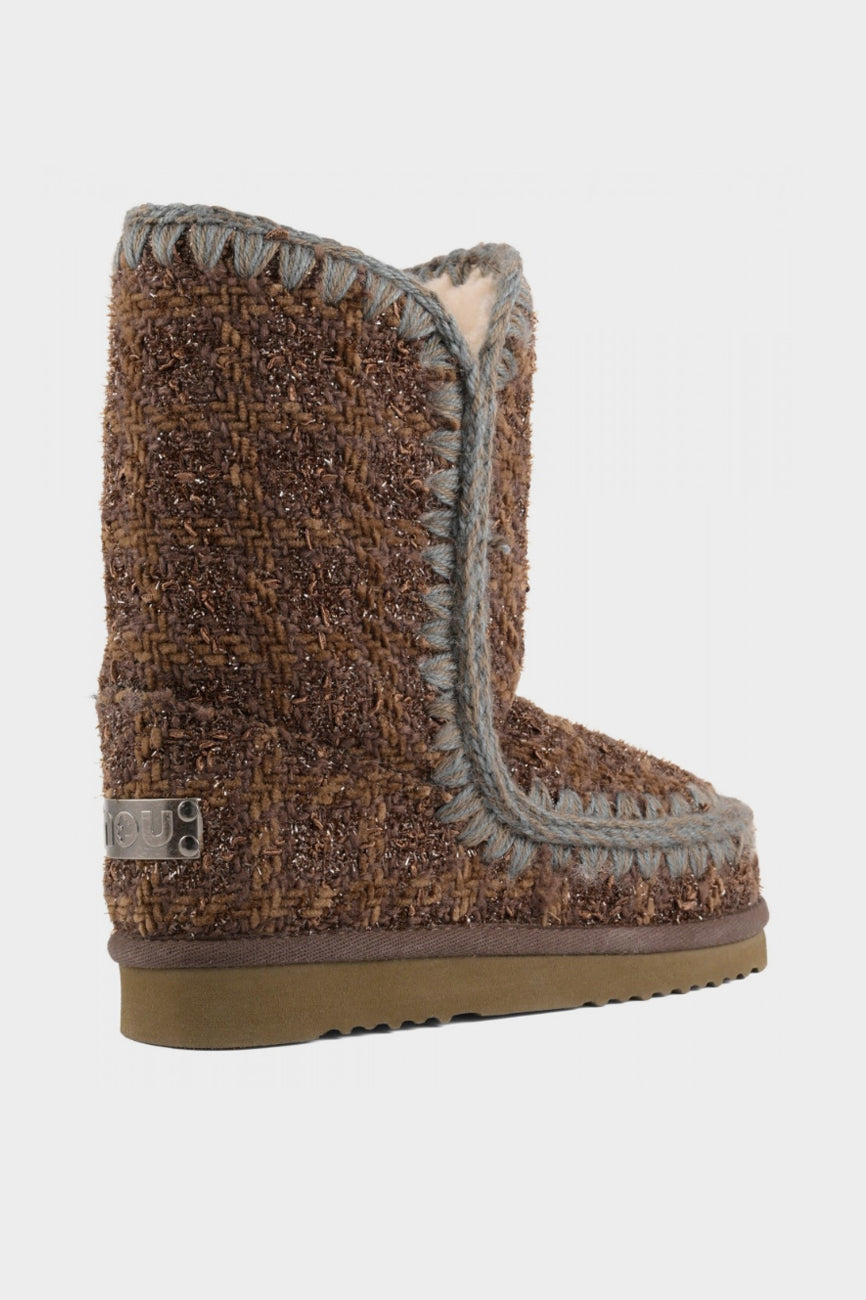 MOU Eskimo 24 Tweed ženske čizme braon