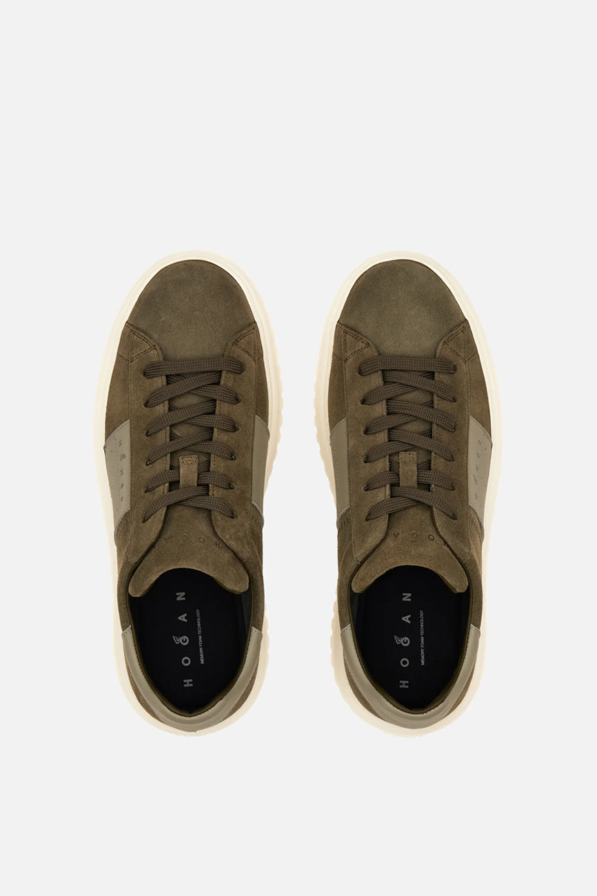 hogan h stripes muske kozne patike zelena