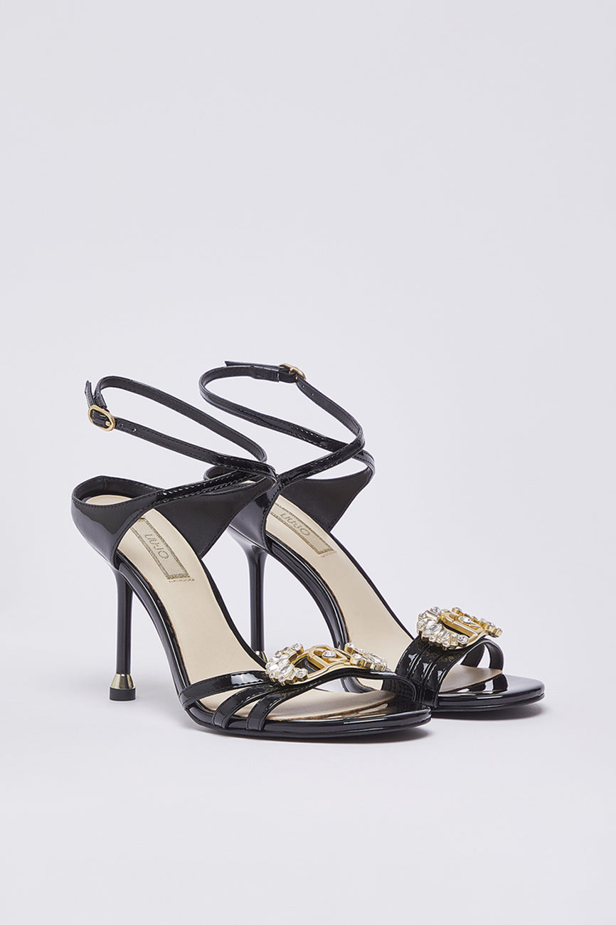 liu jo tracy 03 zenske sandale na stiklu crna