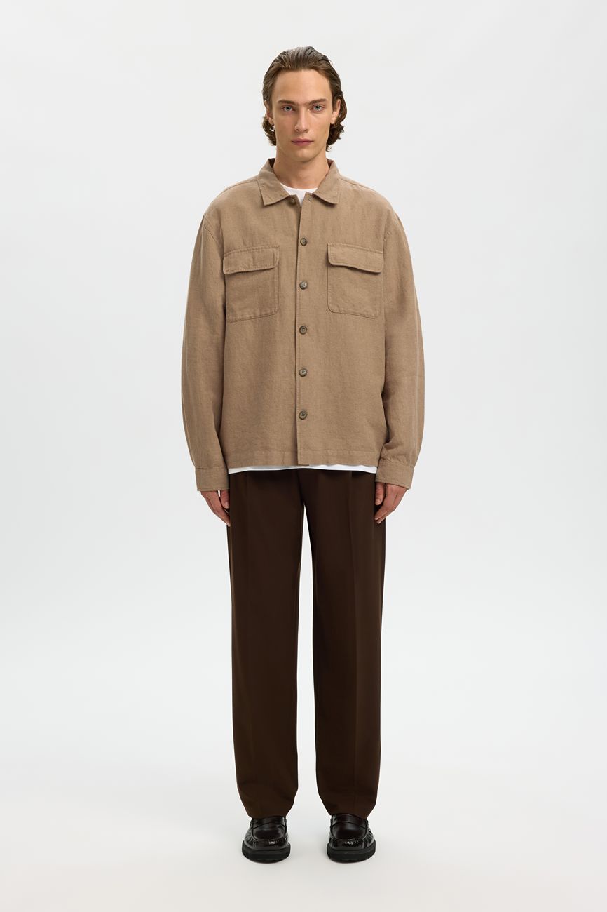 selected muska lanena overshirt kosulja bez