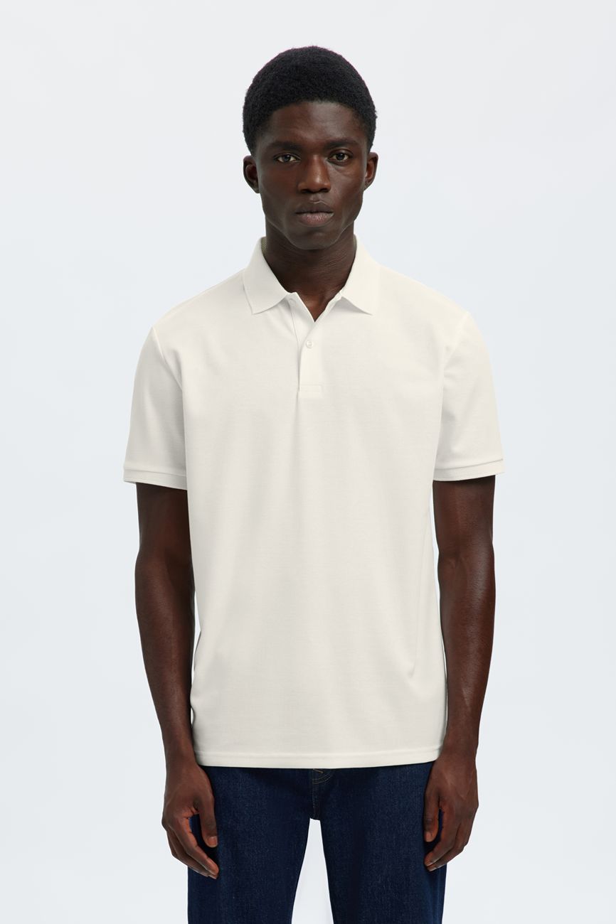 selected muska polo majica bela