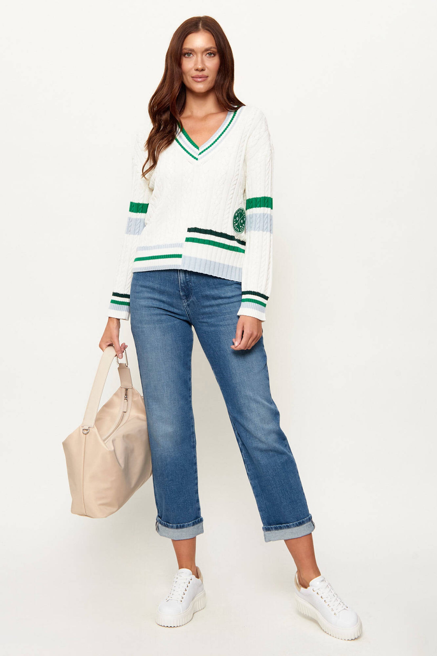 bogner singapore zenske kozne patike bela