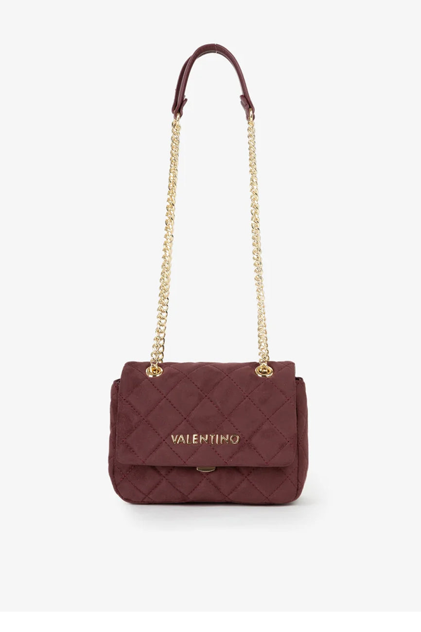 VALENTINO Ocarina Suede ženska torba bordo