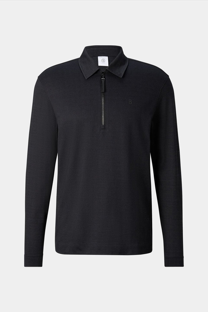 BOGNER Bailey muška polo majica dugih rukava crna