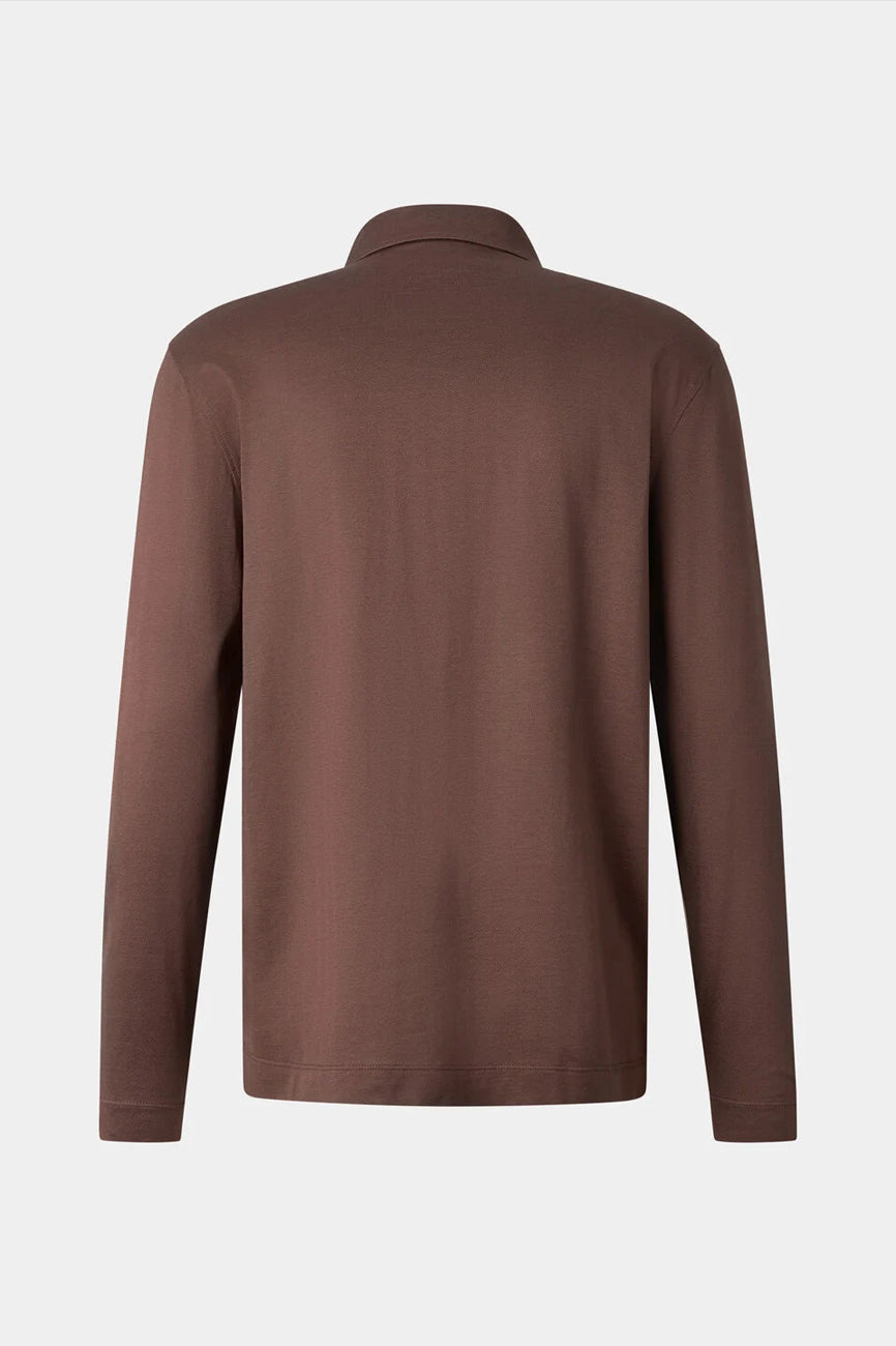 BOGNER Bailey muška polo majica dugih rukava braon