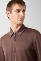 BOGNER Bailey muška polo majica dugih rukava braon