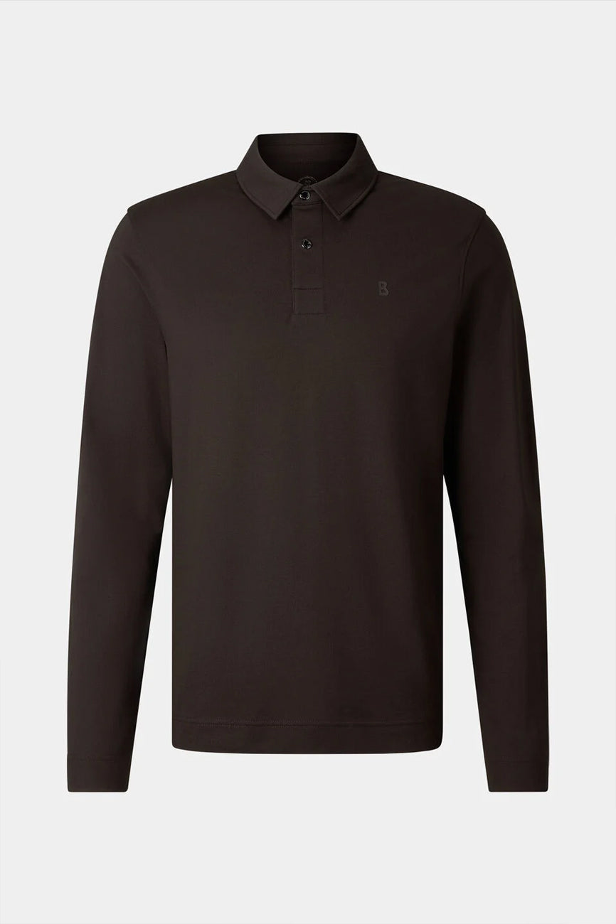 BOGNER Timon muška polo majica dugih rukava coffee