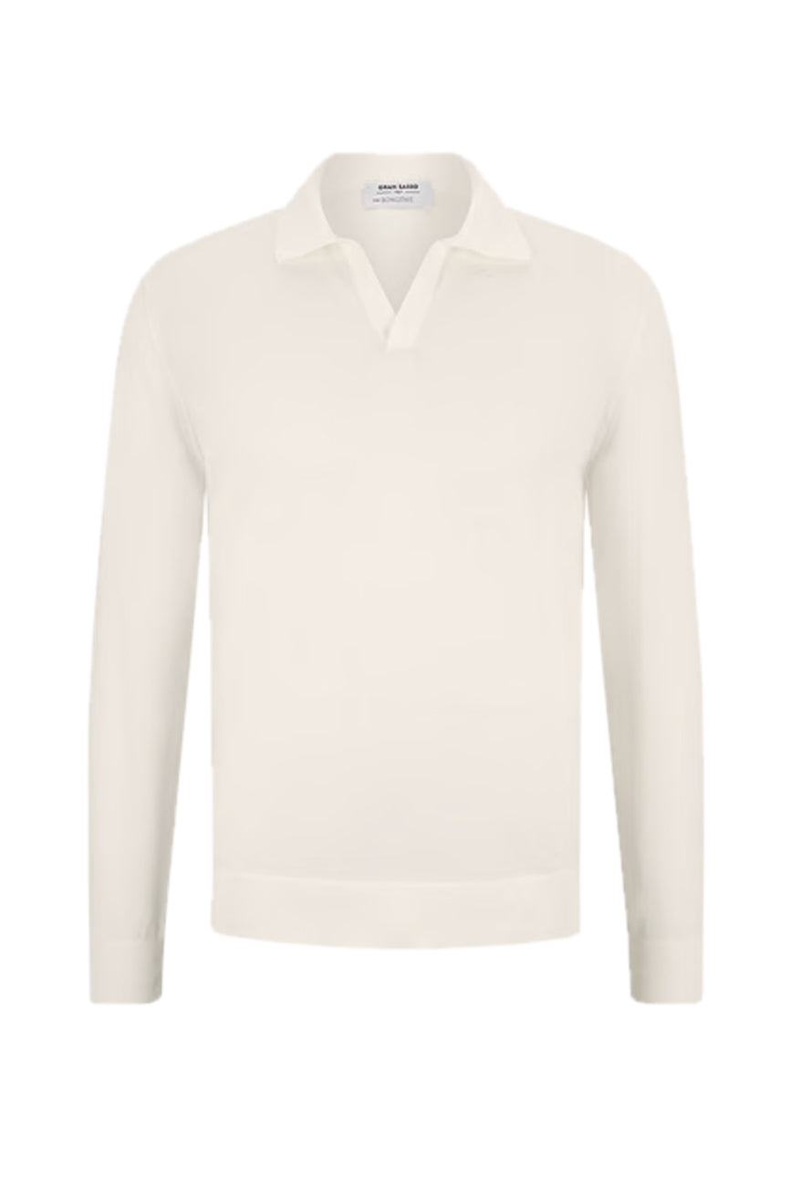 gran sasso muska pletena polo majica dugih rukava bez