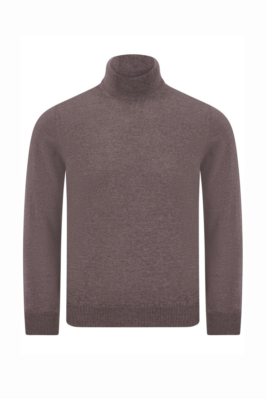 GRAN SASSO muška polurolka od merino vune braon