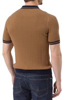 gran sasso muska pletena polo majica braon