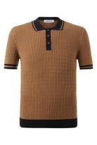 gran sasso muska pletena polo majica braon