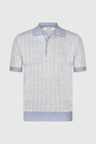 gran sasso muska pletena polo majica plava