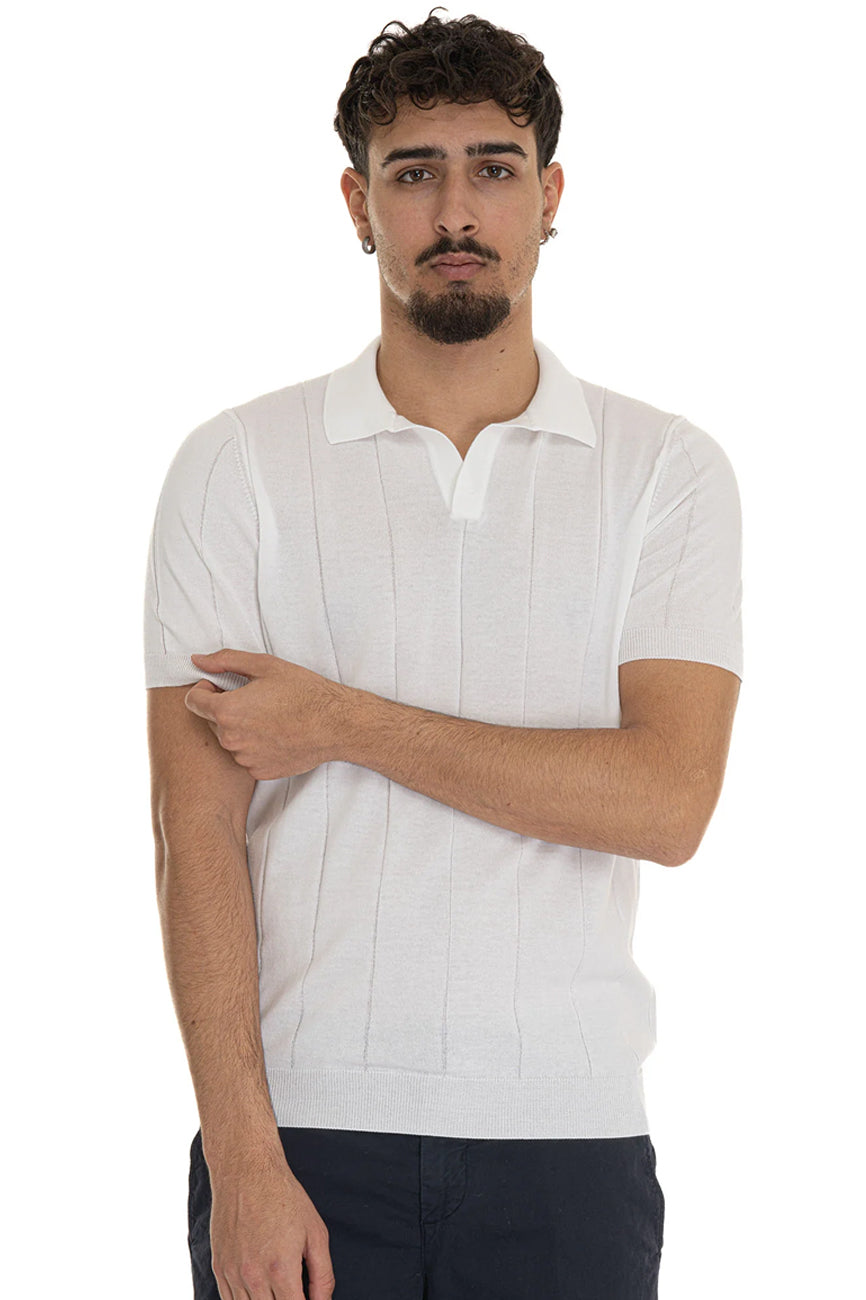 gran sasso muska pletena polo majica bela