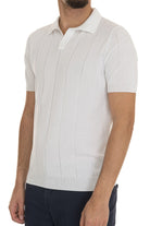 gran sasso muska pletena polo majica bela