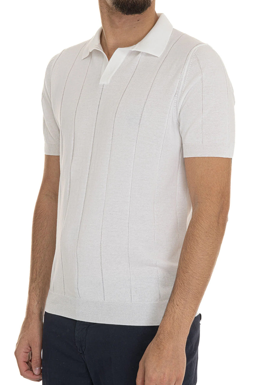 gran sasso muska pletena polo majica bela