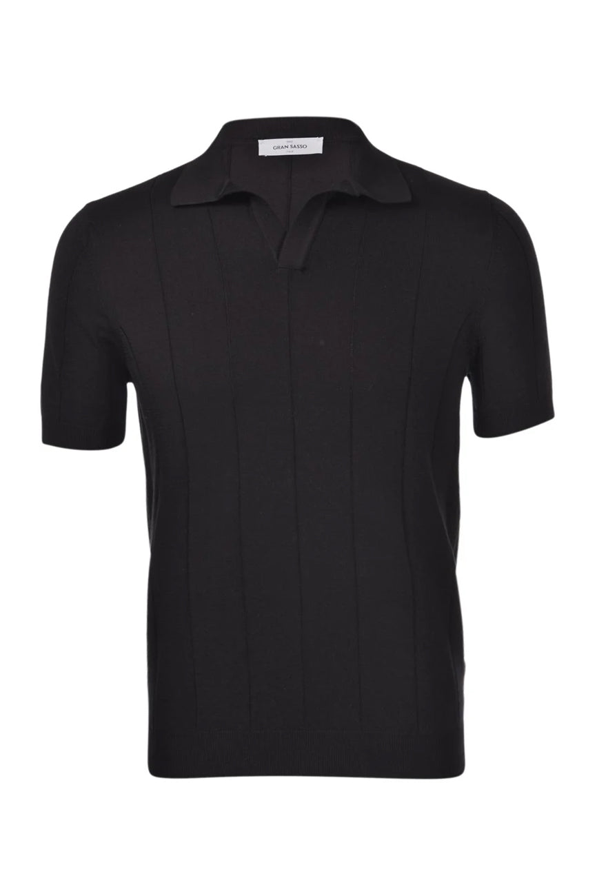 gran sasso muska pletena polo majica crna