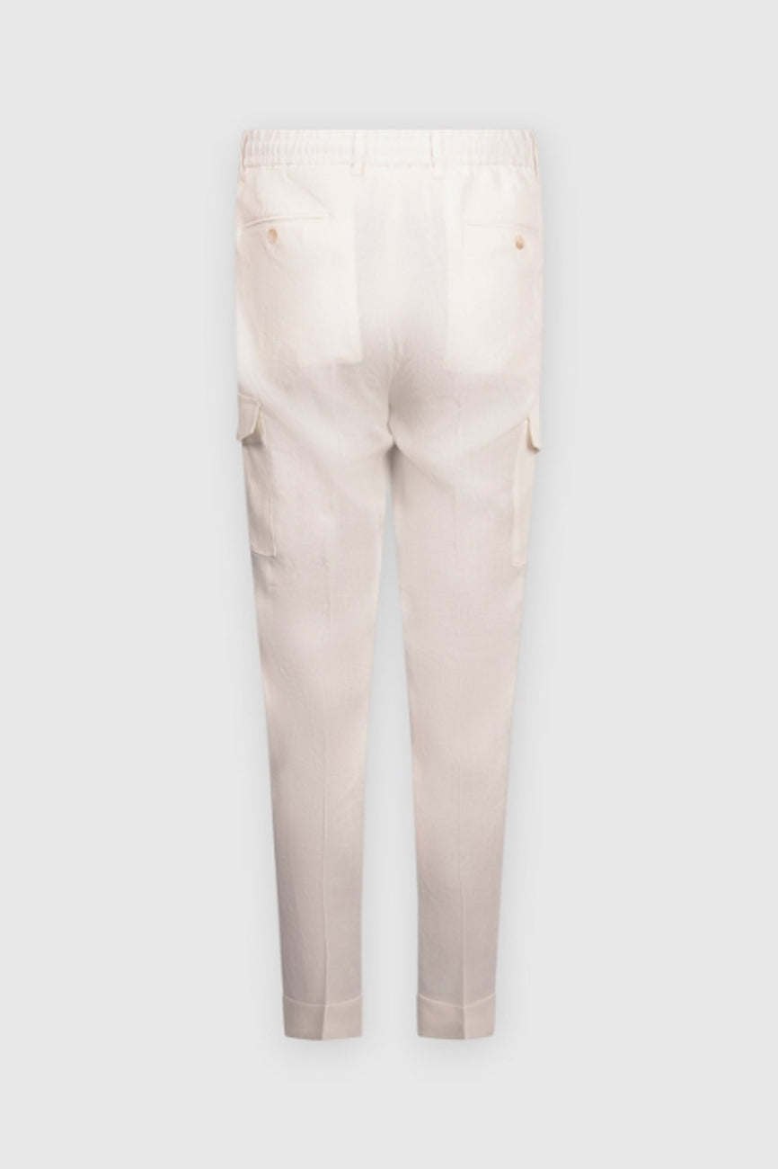 GRAN SASSO Muške lanene cargo pantalone bez