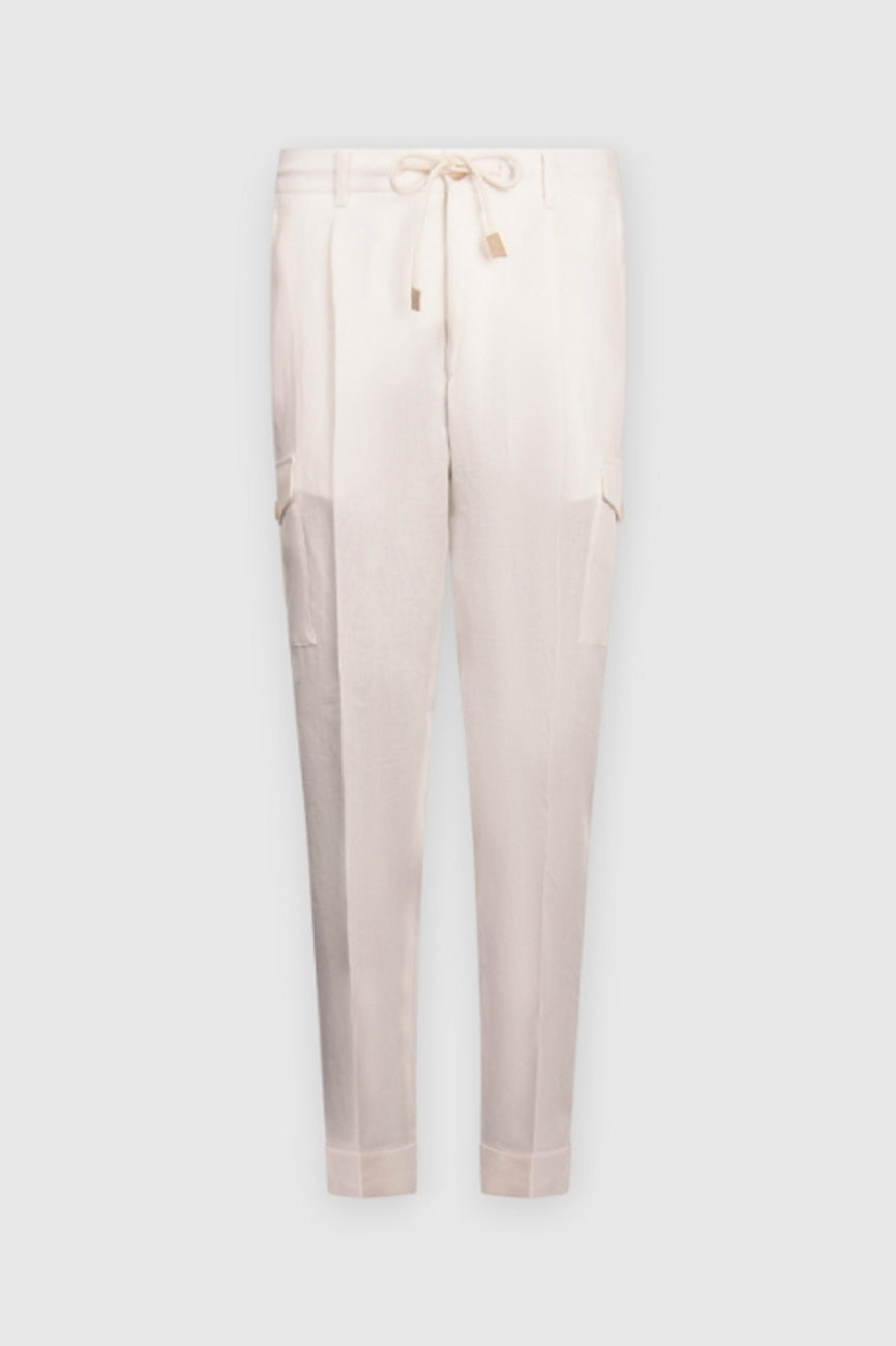 GRAN SASSO Muške lanene cargo pantalone bez