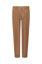 GRAN SASSO Muške lanene pantalone braon