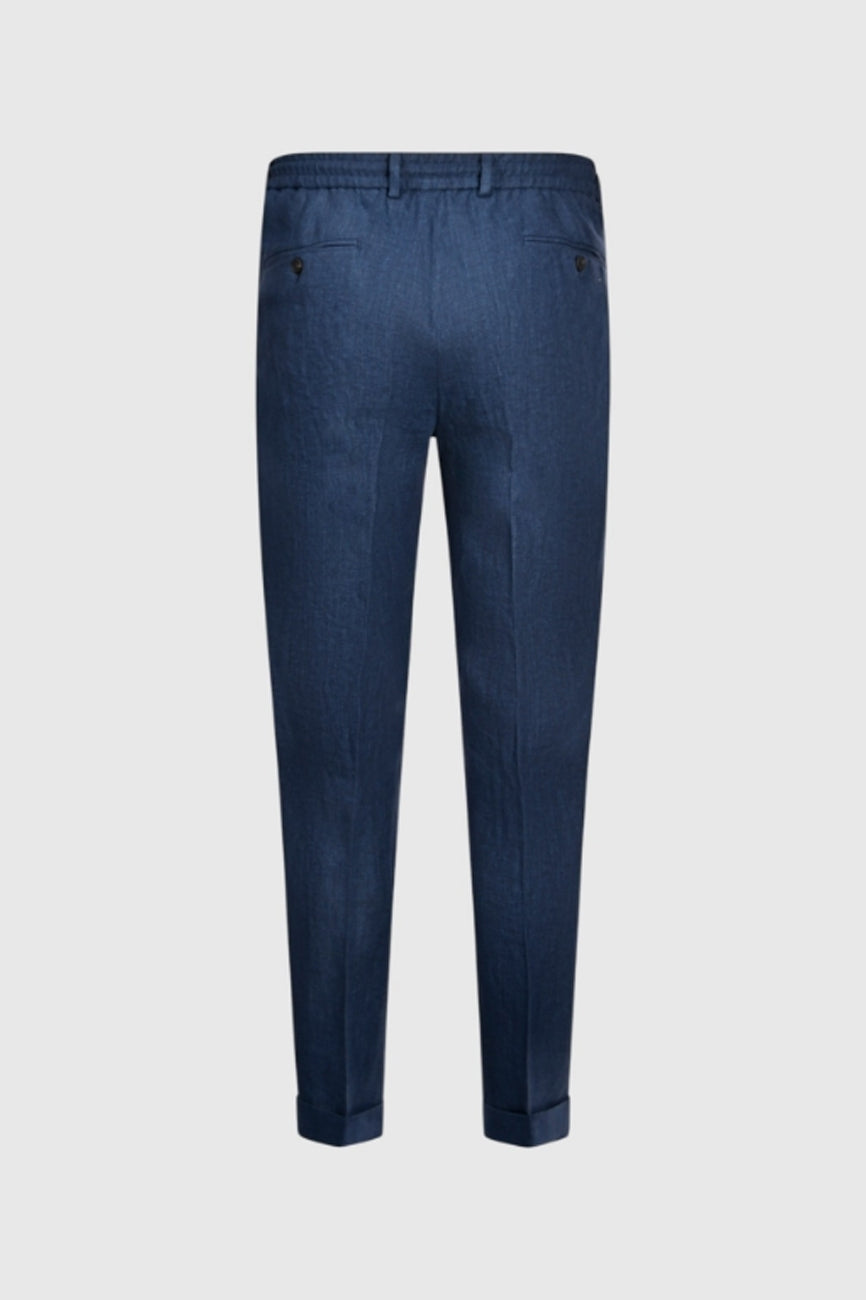 GRAN SASSO Muške lanene pantalone teget