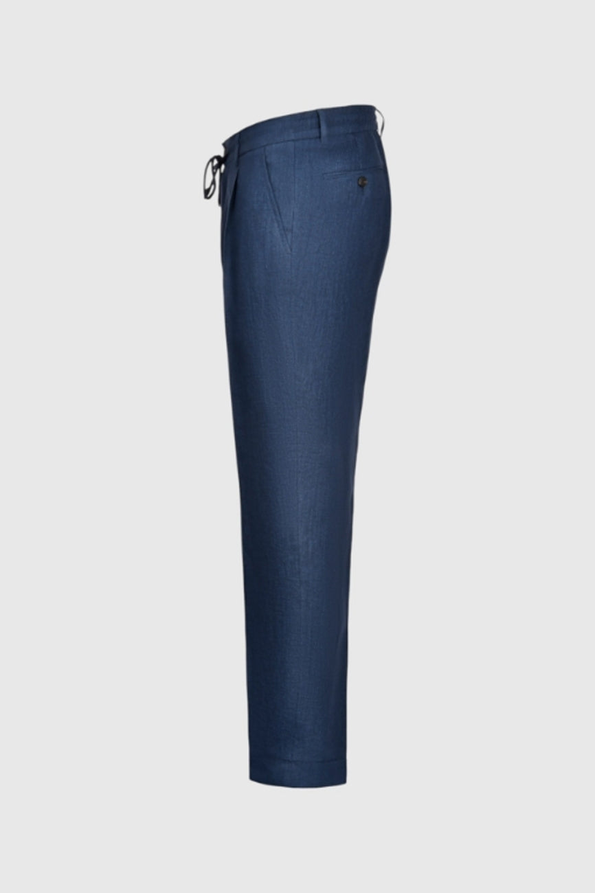 GRAN SASSO Muške lanene pantalone teget