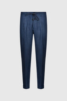 GRAN SASSO Muške lanene pantalone teget
