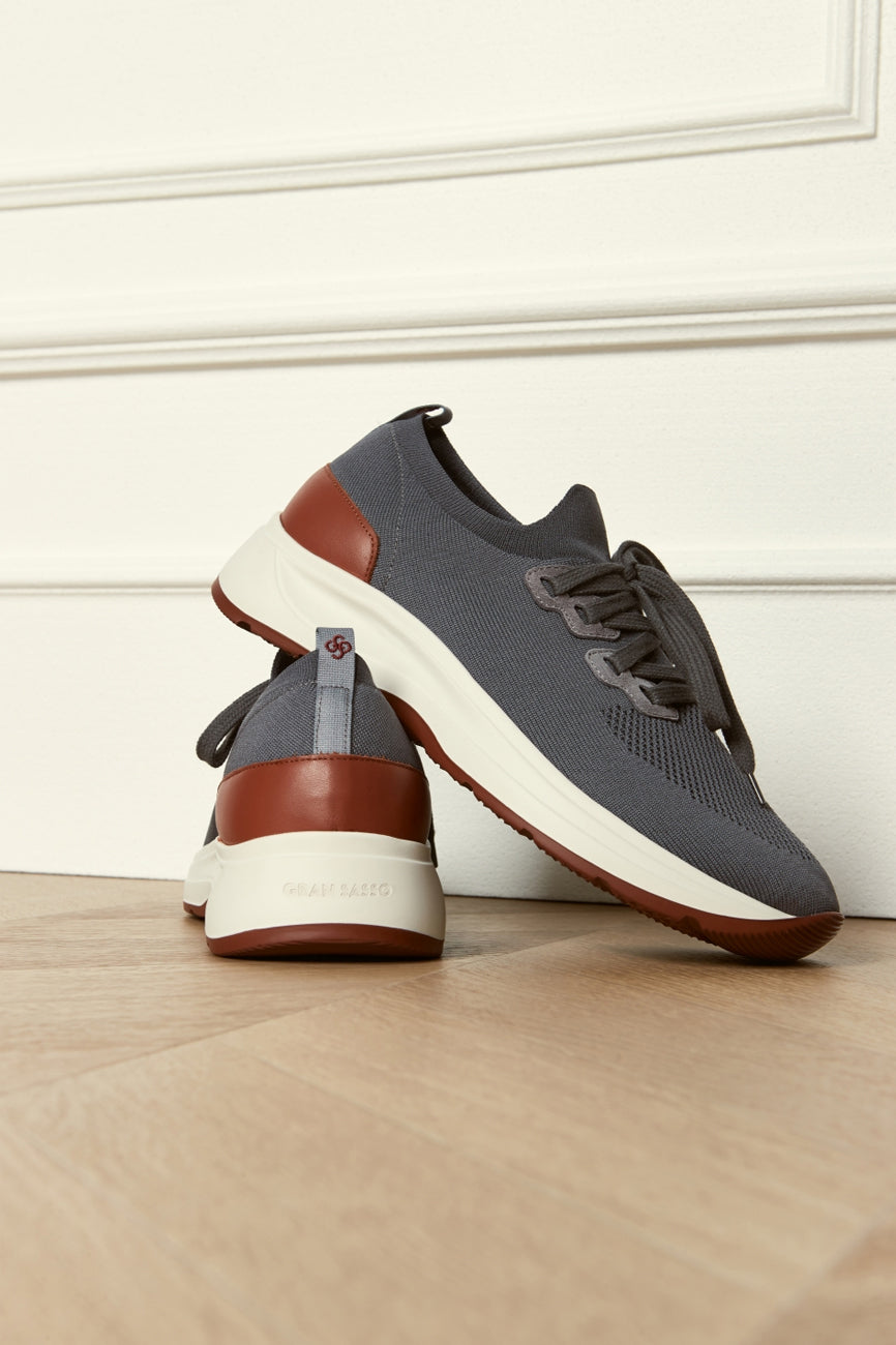 gran sasso muske pletene patike tamno siva