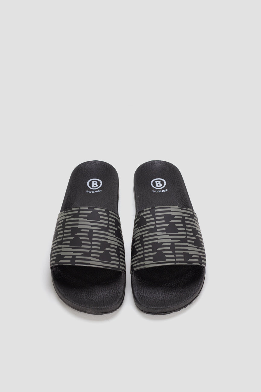 bogner belize muske papuce sa printom zelena