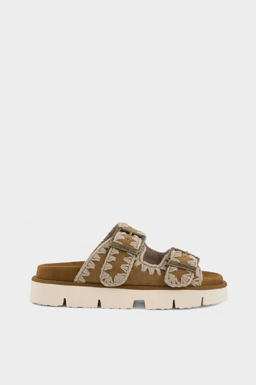 mou bio zenske papuce sa kaisevima braon