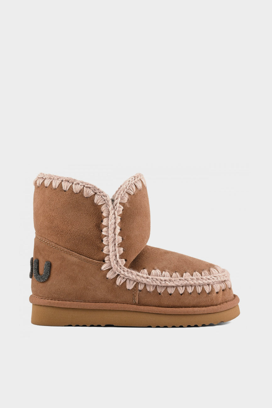 MOU Eskimo 18 Glitter ženske čizme konjak