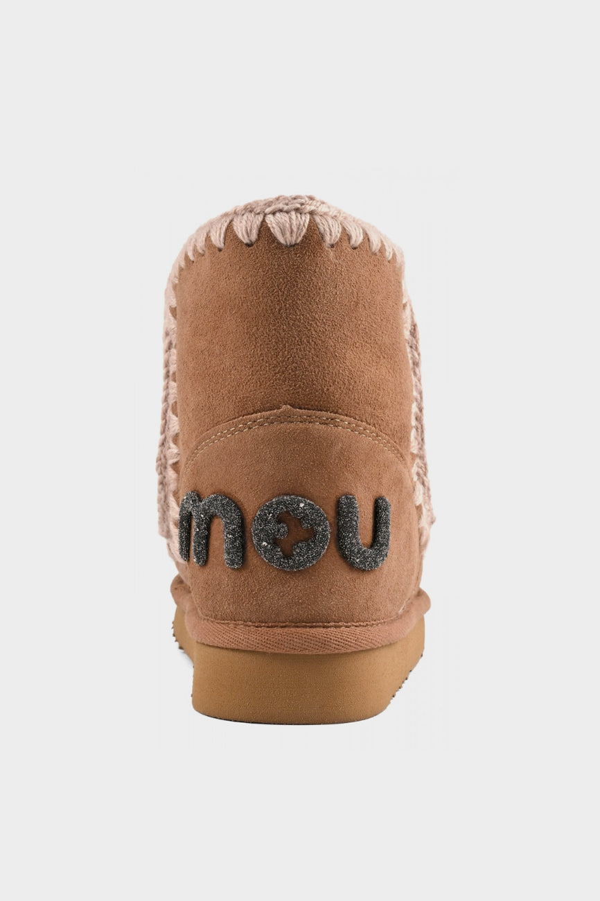 MOU Eskimo 18 Glitter ženske čizme konjak