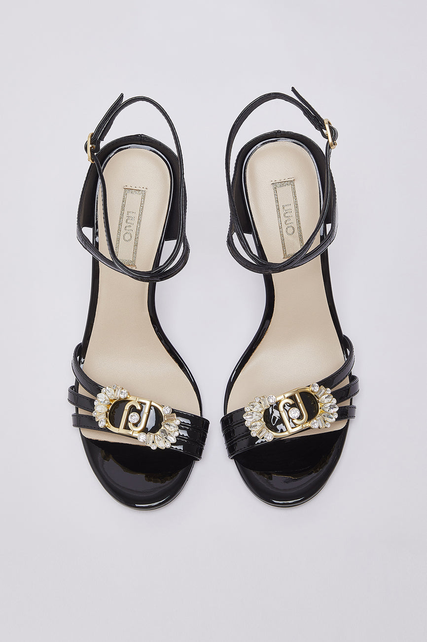 liu jo tracy 03 zenske sandale na stiklu crna