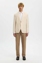 selected muske lanene pantalone bez