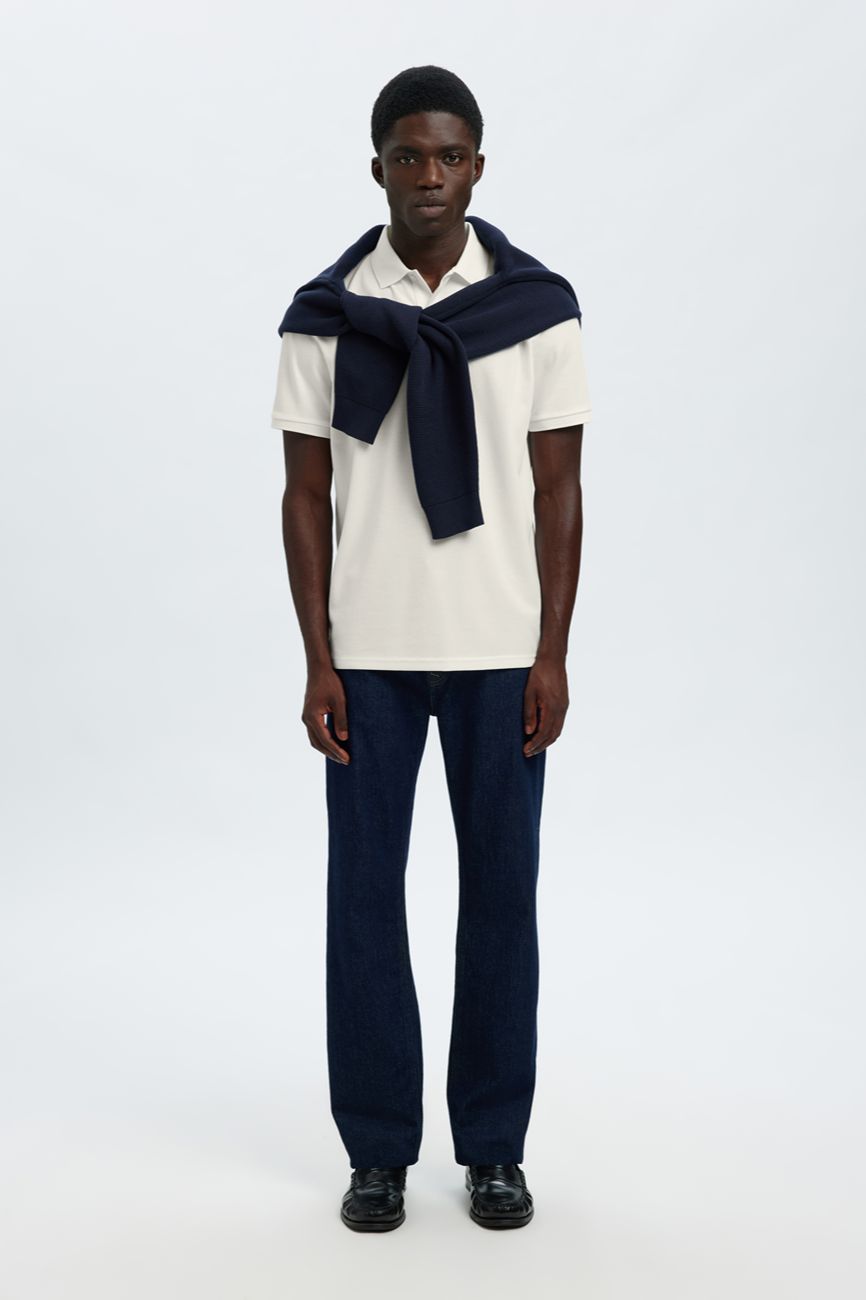 selected muska polo majica bela