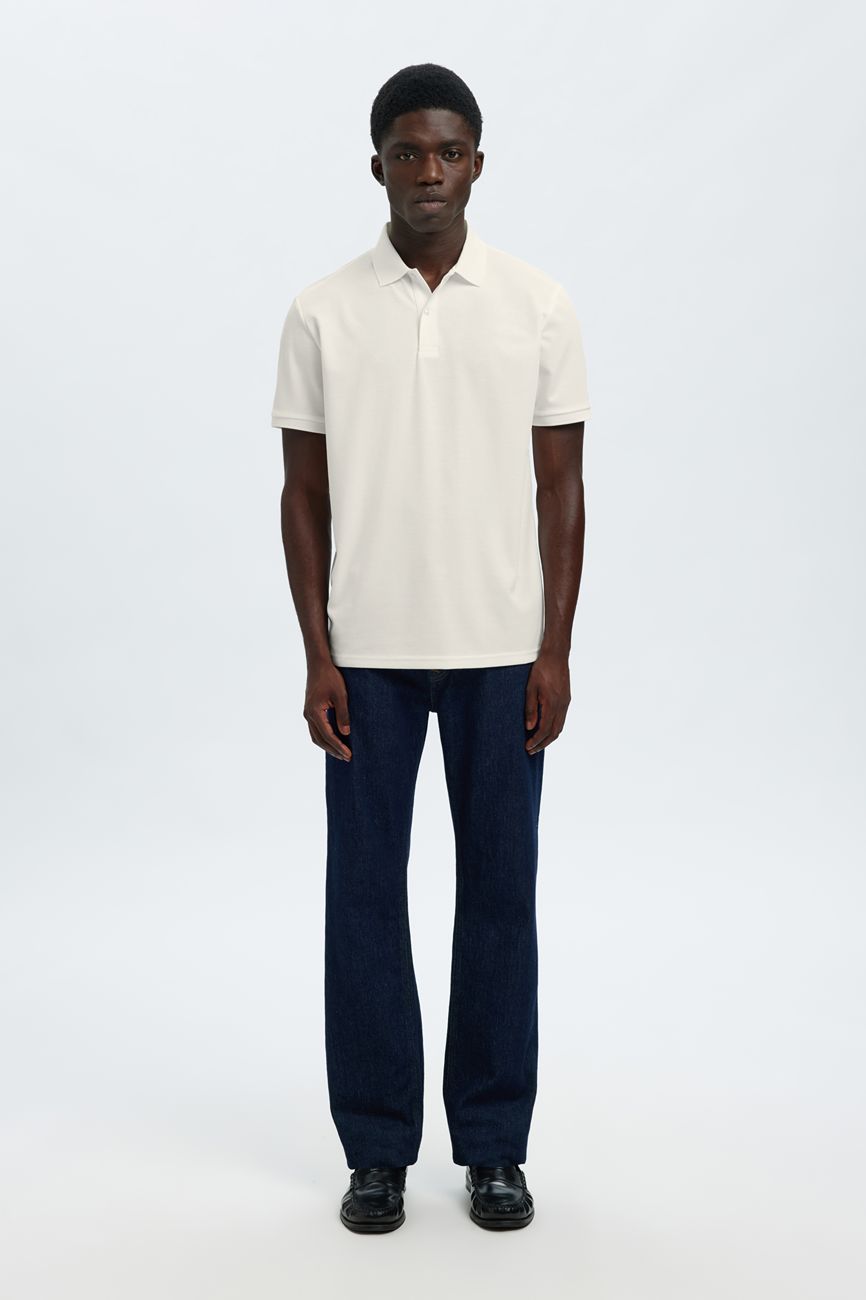 selected muska polo majica bela