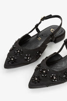 V73 Kayla Slingback ženske sandale na štiklu crna