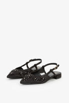 V73 Kayla Slingback ženske sandale na štiklu crna