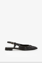 V73 Kayla Slingback ženske sandale na štiklu crna