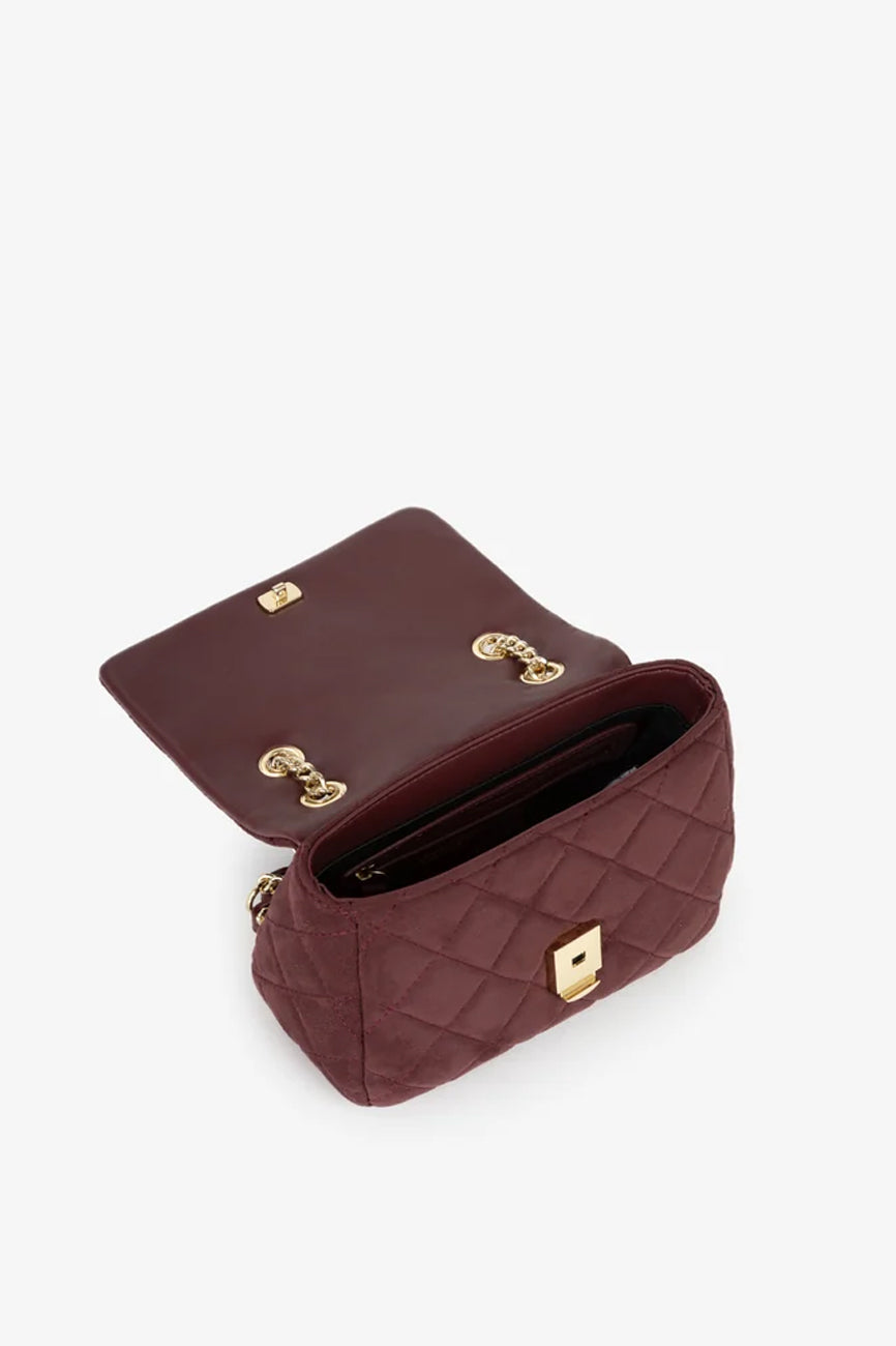 VALENTINO Ocarina Suede ženska torba bordo